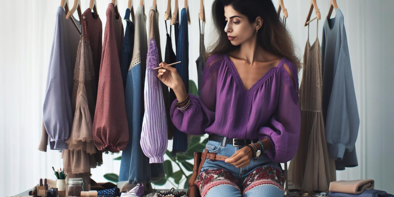 Hoe je een paarse blouse op verschillende manieren kunt combineren