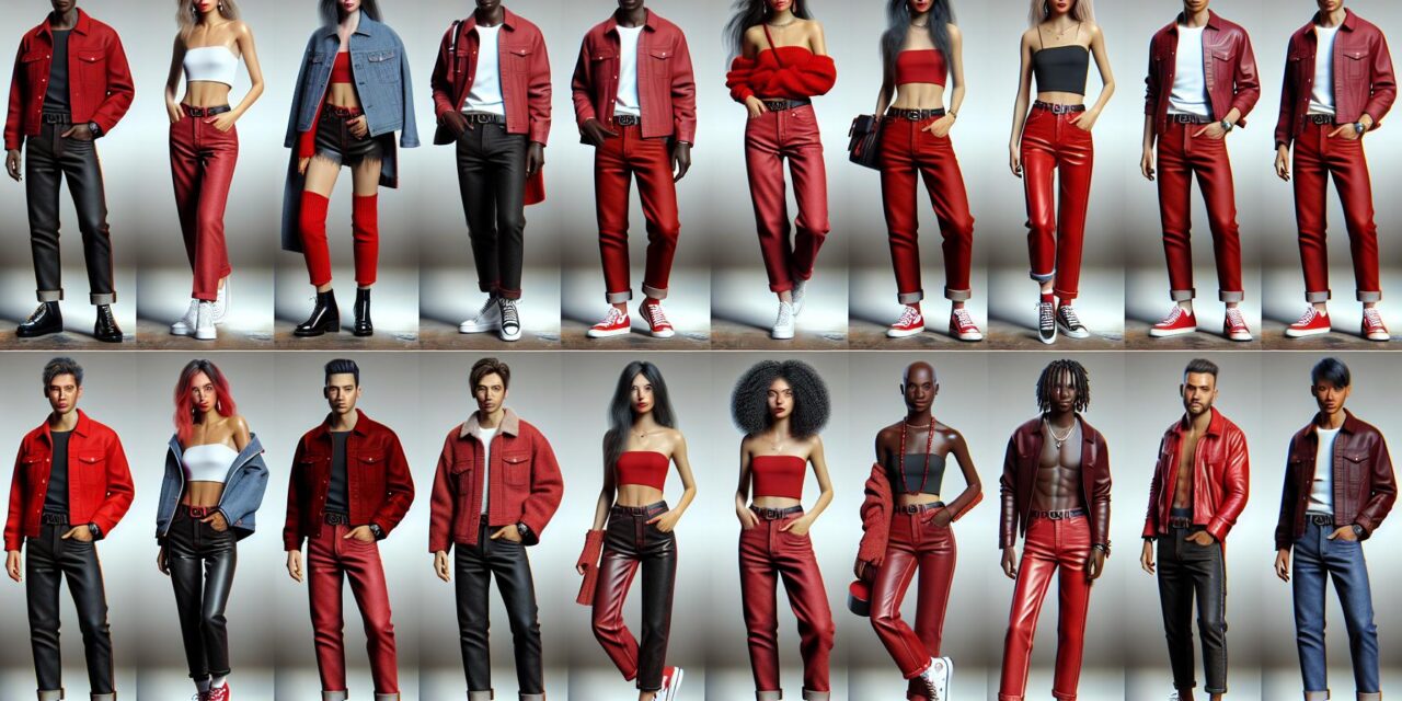 Hoe rode jeans stijlvol combineren? Tips & suggesties