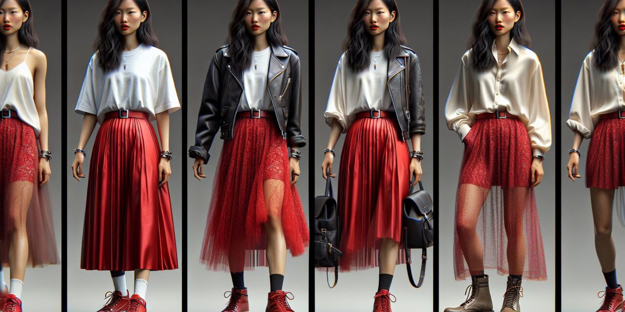 5 Stijlvolle manieren om een rode rok te combineren