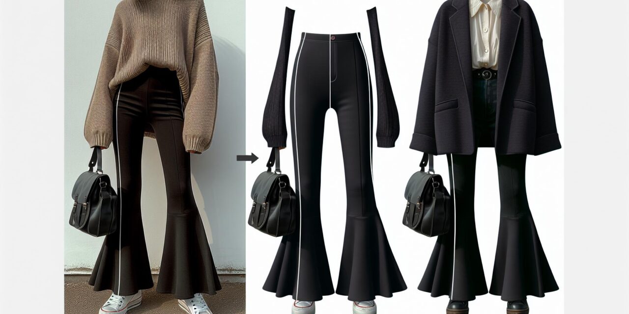 Stijlvolle en trendy manieren om zwarte flared leggings te combineren