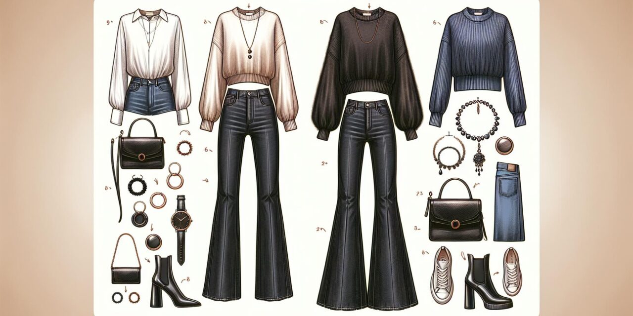 Zwarte flared jeans combineren: tips en inspiratie