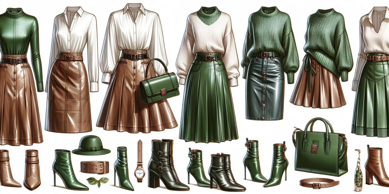 Hoe je een groene leren rok stijlvol combineert